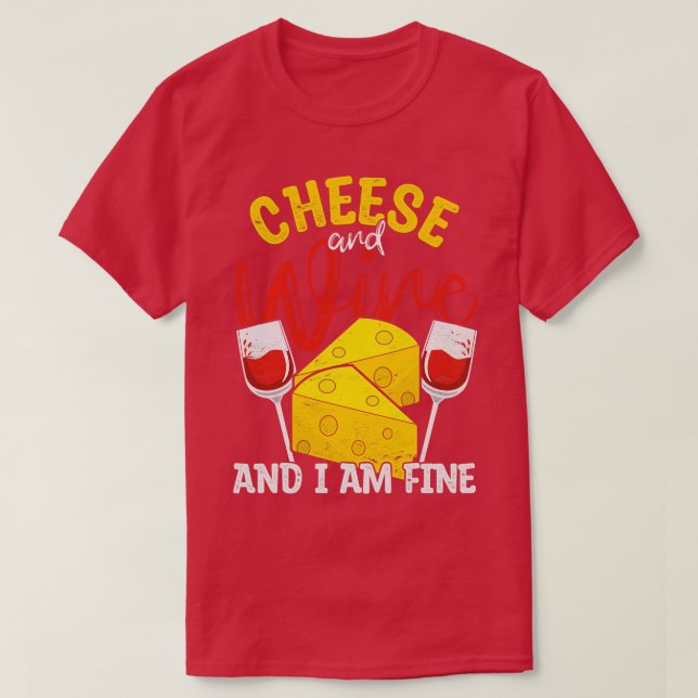 Funny Vin Foodie Gouda Cheese T Shirt (Design framsida)