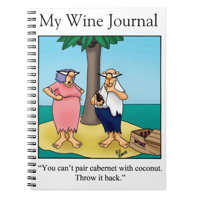 Funny Vin Humor Journal Gift Anteckningsbok (Framsidan)