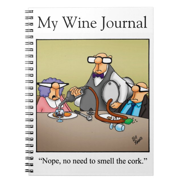 Funny Vin Humor Journal Gift Anteckningsbok (Framsidan)