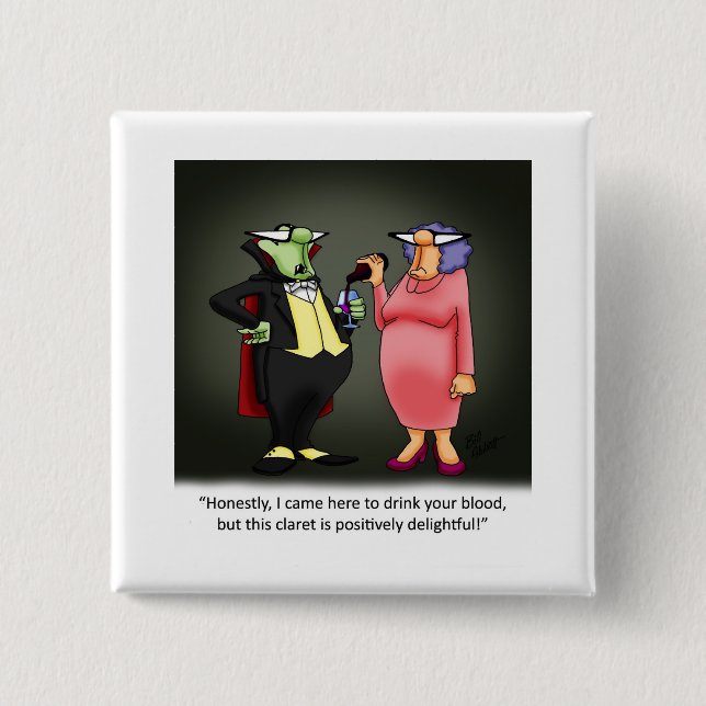 Funny Vin Humor-knapp Knapp (Framsida)