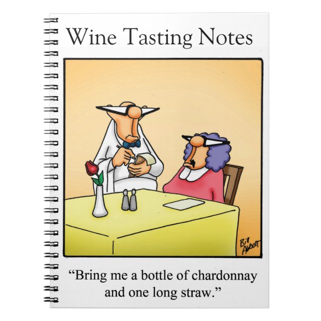 Funny Vin Journal Gift Anteckningsbok (Framsidan)