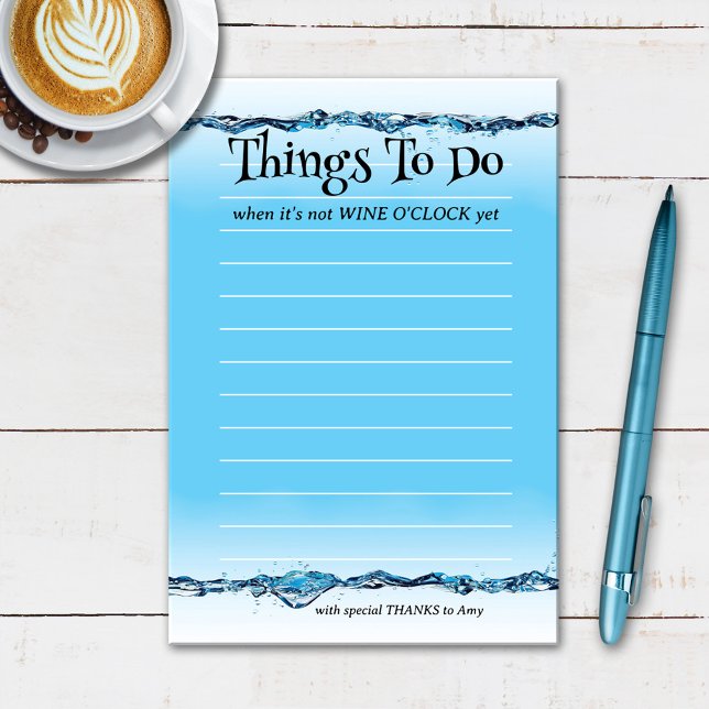 Funny Vin O'Clock Vatten Post-it Block (Skapare uppladdad)