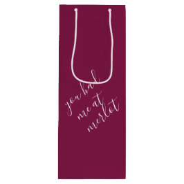 Funny Vin Pun Burgundy Vin Gift Bag