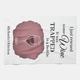 Funny Vin Quote Humor Cute Kökshandduk