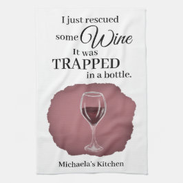 Funny Vin Quote Humor Cute Kökshandduk