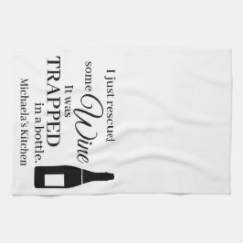 Funny Vin Quote Humor Cute Kökshandduk