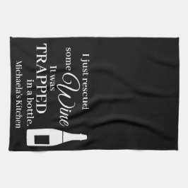 Funny Vin Quote Humor Cute Kökshandduk