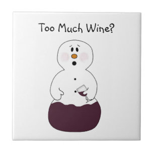 Funny Vin Snögubbe Tile Kakelplatta