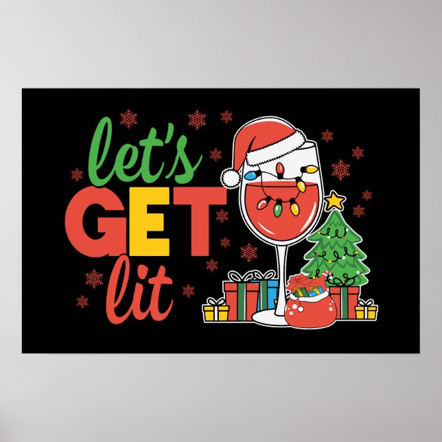 Funny vin som dricker party poster (Framsidan)