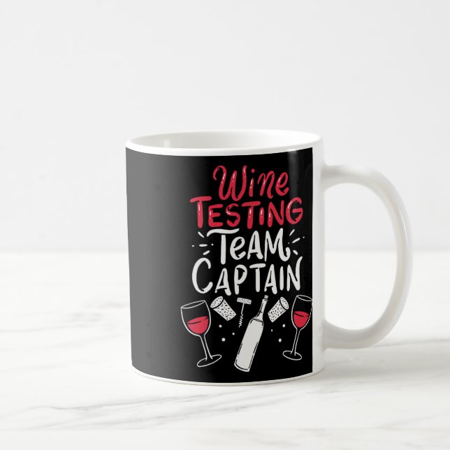 Funny Vin Tasting Team Shirts Kaffemugg (Höger)
