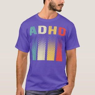 Funny Vintage Adhd Autism Medvetenhet om psykisk h T Shirt
