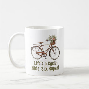 Funny Vintage Bicycle Kaffemugg