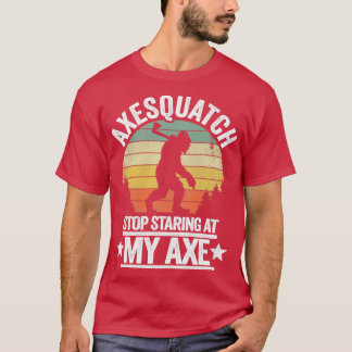 Funny Vintage Bigfoot Ax Throwing Axesquatch Gift T Shirt