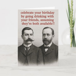 Funny vintage birthday card kort
