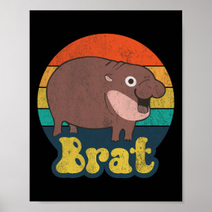Funny Vintage Brat Ba Poster