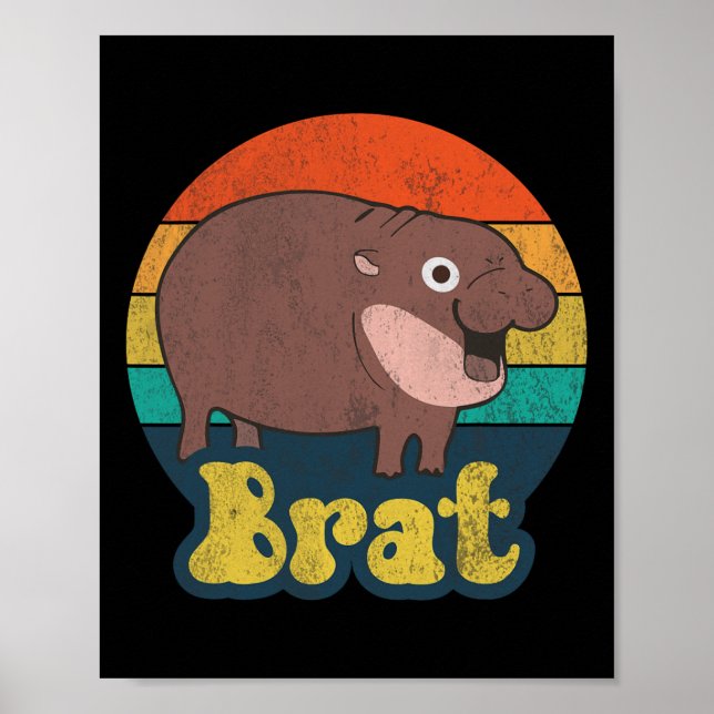 Funny Vintage Brat Ba Poster (Framsidan)