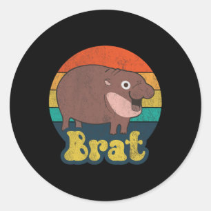 Funny Vintage Brat Ba Runt Klistermärke