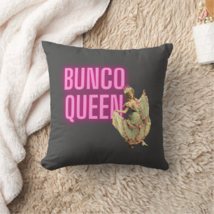 Funny Vintage Bunco Queen Kudde