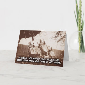 Funny Vintage Card - Ride eller Die Kort