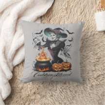 Funny Vintage Cauldron Blsed Witch Halloween