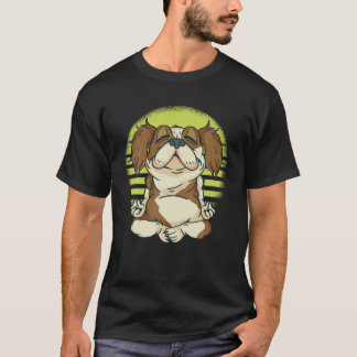 Funny Vintage Cavalier Hund Yoga Retro Funny Caval T Shirt