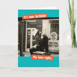 Funny Vintage Cop Birthday-Höger Kort