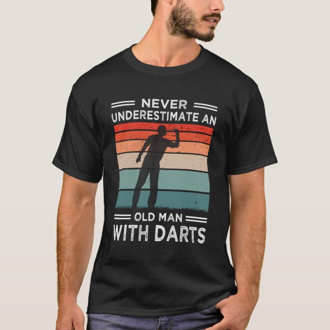 Funny Vintage Darts Dart T Shirt (Framsida)
