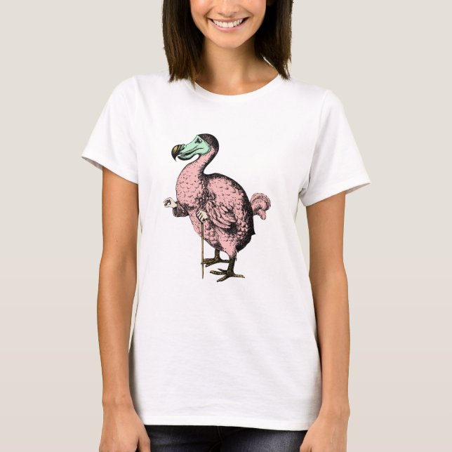 Funny Vintage Dodo Bird T Shirt (Framsida)