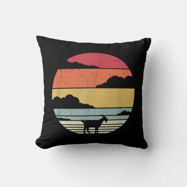 Funny Vintage Goat Gift Kudde (Framsida)