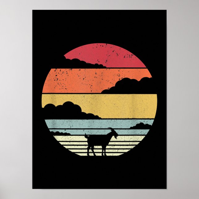 Funny Vintage Goat Gift Poster (Framsidan)