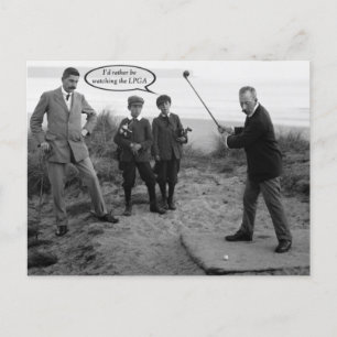 Funny Vintage Golf Postcard Vykort