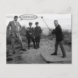 Funny Vintage Golf Postcard Vykort