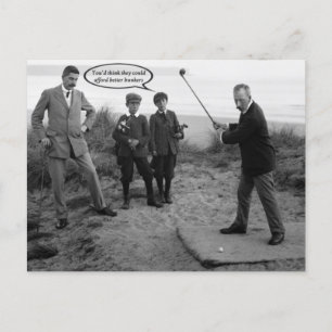 Funny Vintage Golf Postcard Vykort