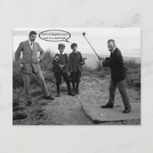 Funny Vintage Golf Postcard Vykort