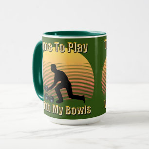 Funny Vintage Gräsmatta Bowls Play Time, Mugg