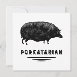 Funny Vintage Gris Bacon Älskare Humor Inbjudningar