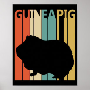 Funny Vintage Guinea Gris Poster