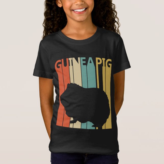 Funny Vintage Guinea Pig T Shirt (Framsida)