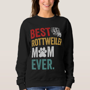 Funny Vintage Hund älskare Bästa Rottweiler Mamma T Shirt