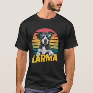 Funny Vintage Hund Music Hundar Älskare Karma T Shirt