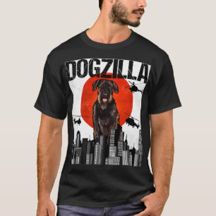 Funny Vintage Japansk Dogzilla Giant Schnauzer Pu T Shirt