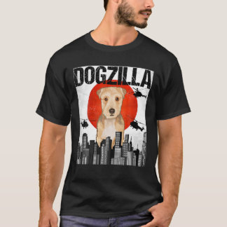 Funny Vintage Japansk Dogzilla Lakeland Terrier T T Shirt