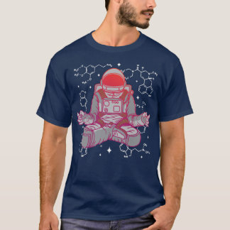 Funny Vintage Lotus Meditating Zen Astronaut  T Shirt