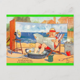 Funny Vintage Pandemic Staycation Man har ändrat k Vykort