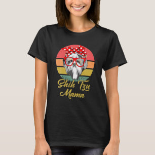 Funny Vintage Retro Shih Tzu Mamma Gift Hund älska T Shirt