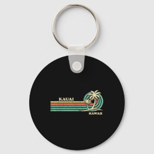 Funny Vintage Retro Summer Vacation Hawaii Kauai B Nyckelring