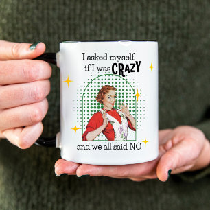 Funny Vintage Retro Woman Coffee Mugg
