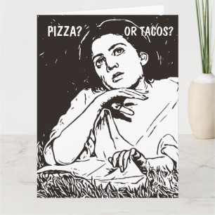 FUNNY VINTAGE WOMAN (TACOS) BIRTHDAY CARD KORT