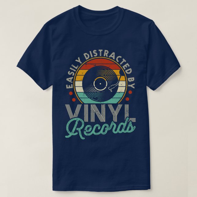 Funny Vinyl Records Älskare T Shirt (Design framsida)