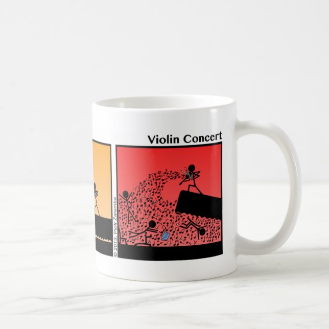 Funny Violin Concert Stickman Mugg - 113 (Höger)